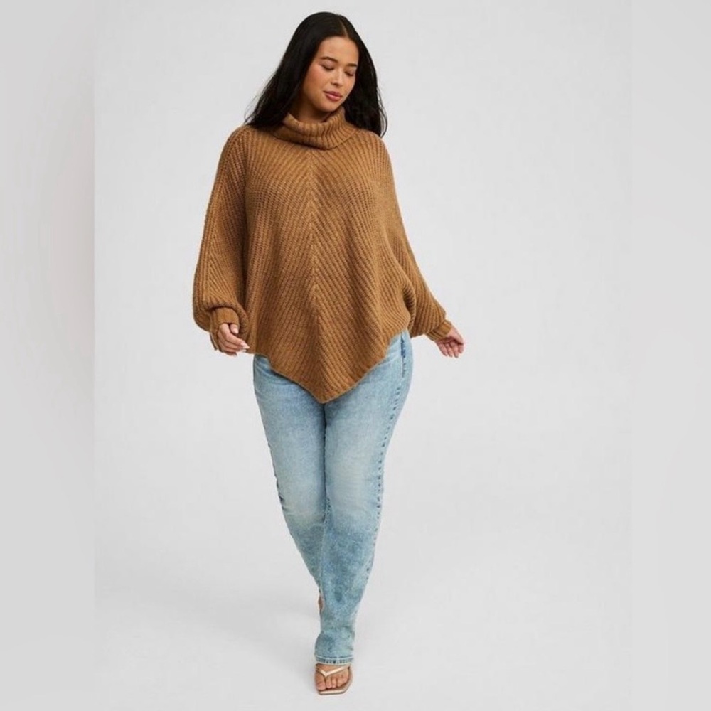 Torrid Tan Cowl Neck Sweater